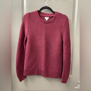 J. Crew Factory Cranberry Sweater